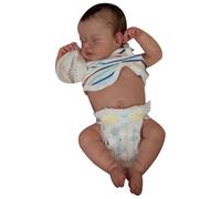 Baby Doll réaliste 19 Pouces Sleep Girl Baby Doll avec des Cheveux réalistes, des Bras et Jambes Mobiles adorables en Silicone corporel Complet pour Un Jeu de Simulation, Cadeaux de Fille