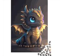 Baby Dragon Puzzle 1000 Pièces Cadeau Unique Jeu Éducatif Défi Jouet À De Qualité Supérieure Peinture Art pour Adultes Et Enfants À Partir De 14 Ans 1000pcs (75x50cm)