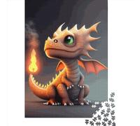 Baby Dragon Puzzle 1000 Pièces Cadeau Unique Jeu Éducatif Défi Jouet À De Qualité Supérieure Peinture Art pour Adultes Et Enfants À Partir De 14 Ans 1000pcs (75x50cm)