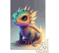 Baby Dragon Puzzles 1000 Pieces Cadeau Unique Jeu Éducatif Challenge Toy À De Qualité Supérieure Peinture Art pour Adultes Et Enfants À Partir De 12 Ans 1000pcs (38x26cm)