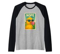 Baby Duck Nope, chewing-gum, imprimé à bulles, Pop Art Manche Raglan