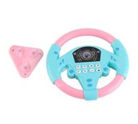 Baby Educational Copilot Wheel Wheel Music Children Toy pour Le développement du Mouvement corporel (Bleu Rose)