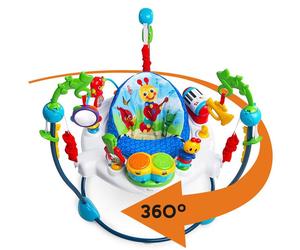 BABY EINSTEIN Aire d'Eveil à Rebonds - Symphonie- cadeau bébé, siège à rebonds, pivotant 360°, multilingues