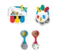 BABY EINSTEIN- Coffret cadeau bébé musical Jingle & Jam 3 jouets musicaux: mini tambourin, 2 maracas, piano bébé