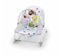 Baby Einstein, Transat Musical Dean's Discovery Spot, Transat 2-en-1 Bébé et Tout-Petit, Vibrations Apaisantes, Inclinaison 2 Positions, Jouets Amovibles, 0 Mois+, Max 18kg, 70x49x60 CM