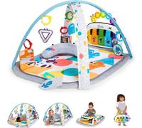 BABY EINSTEIN Kickin' Tunes Tapis de sol éveil bébé évolutif, 4-en-1, jouet piano amovible, arche, jouets sensoriels, multilingue