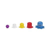 Baby Einstein, Ocean Explorers, Cubes sensoriels à empiler Opus’s Stack & Stream, Set de 5 pièces, Jouets pour le bains, Développement de la motricité - A partir de 3 mois