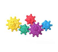 Baby Einstein - Set de 5 jouets ventouses Einstein Gears of Discovery pour jouer dans le bain, au sol ou pendant la promenade, 5 pièces colorées, Sans BPA, 6 mois et plus