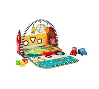 Baby Einstein Tapis d’éveil musical Grow With Me Busy Barnyard de la collection Farm Explorers avec trieur de formes, de 0 mois à 4 ans