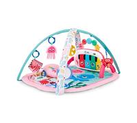Baby Einstein, Tapis d'Éveil Bébé Ocean Explorers 4-en-1 - Tapis de Jeu avec Kick Piano, Musique & Découverte des Langues, Jouets Sensoriels, Nouveau-Né +, Rose(Jellyfish Jamboree)