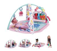 Baby Einstein, Tapis d'Éveil Bébé Ocean Explorers 4-en-1 - Tapis de Jeu avec Kick Piano, Musique & Découverte des Langues, Jouets Sensoriels, Nouveau-Né +, Rose(Jellyfish Jamboree)