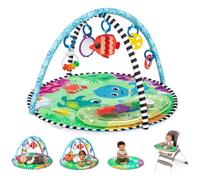 BABY EINSTEIN Tapis d'éveil Océan - 2 en 1 avec coussin d'eau gonflable - 52 x 80 x 80 cm - Multicolore - Dès la naissance