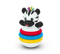 Baby Einstein - Jouet Stack & Wobble Zen Zebra - Anneau de dentition sans BPA - 3 mois+ - 1 pièce
