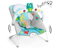 Baby Einstein – Transat bébé Kick to It Neptune – 15 mélodies, lumières, vibrations – 0–6 mois / 9 kg