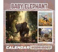Baby Elephant Calendar 2026-2027: 18 Month Planner To Keep You On Track from Sep 2026 to Dec 2027,Square 8.5 x 8.5 Inches Gift For Organizing & Planning