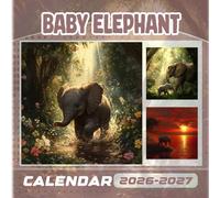 Baby Elephant Calendar 2026-2027: 18 Month Planner To Keep You On Track from Sep 2026 to Dec 2027,Square 8.5 x 8.5 Inches Gift For Organizing & Planning