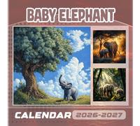 Baby Elephant Calendar 2026-2027: 18 Month Planner To Keep You On Track from Sep 2026 to Dec 2027,Square 8.5 x 8.5 Inches Gift For Organizing & Planning