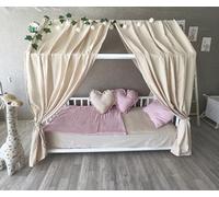 Baby Fancyroom Ciel de lit extra large pour lit d'enfant - 100 % coton (beige, 320 cm)