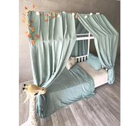 Baby Fancyroom Ciel de lit extra large pour lit d'enfant - 100 % coton (vert kaki, 360 cm)