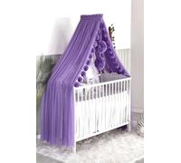 Baby Fancyroom Ciel de Lit pour Bébé, Moustiquaire Baldaquin en Tulle de Qualité Supérieure, Décoration de Chambre d'Enfant (Violet)
