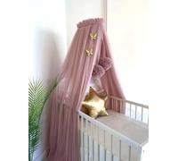 Baby Fancyroom Ciel de Lit pour Bébé, Moustiquaire, Décoration de Chambre, Baldaquin en Tulle de Qualité Supérieure Vieux Rose