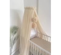 Baby Fancyroom Ciel de Lit pour Bébé, Moustiquaire, Décoration de Chambre, Baldaquin en Tulle de Qualité Supérieure (Beige Clair)