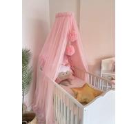 Baby Fancyroom Ciel de lit pour lit de bébé, berceau de bébé, moustiquaire, ciel de lit, décoration de chambre de bébé, baldaquin de chambre d'enfant, en tulle de qualité supérieure (rose)