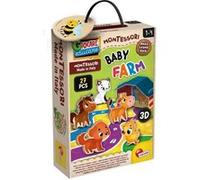 Lisciani – Jeu en bois éducatif MONTESSORI WOOD Baby Farm – Dès 1 an – Fabriqué en Italie