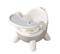 Baby Feeding Chair, Dinosaur Shape Toddler Food Seat, Multi-Functional Highchair with Sound, Double Tray Design, Cute Portable Baby Furniture, for Playing and Travel