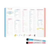 Baby First Food Tracker | Liste de contrôle magnétique des aliments pour bébé | Table de suivi | First Foods Tracker avec planificateur de repas hebdomadaire | Foods Trackers for Babies Feeding Schedu