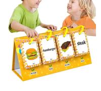 Baby Flash Cards Kit - Carte flash préscolaire | Reconnaissance des aliments, jouets préscolaires, jouet cognitif pour apprennent des cartes double face pour le langage, jeu Edu