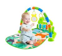 Baby Floor Gym with Lights, Musical Baby Activity Mat, 29.5x22.8x15.7cm Interactive Piano Center, Kids Kick and Plays Gym for Babies Development & Learning Skills