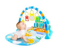 Baby Floor Gym with Lights, Musical Baby Activity Mat, 29.5x22.8x15.7cm Interactive Piano Center, Kids Kick and Plays Gym for Babies Development & Learning Skills