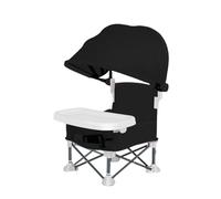 Baby Folding Dining Chair, Travel Toddler Seat with Canopy, 14.96x12.2x14.57 inches Convenient Portable High Chair for Eating Outdoor Beach Camping Lawn Picnic and Home Use