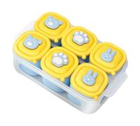 Baby Food Freezer Tray, Silicone Storage Mold, Breastmilk Organizer Container, Anti Slip Textured Base, 6 Cavity Flexible Design for Business, Rental, Hotel Restaurant Use, 5x5x6cm