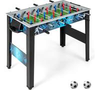 Baby-foot COSTWAY pour tous les âges, jeu de football de table stable avec 2 ballons de football 18 joueurs réalistes & peinture de style sportif Baby-foot d'intérieur