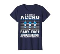 Baby-Foot Humour Baby Foot T-Shirt, Femme, Bleu Marine, S