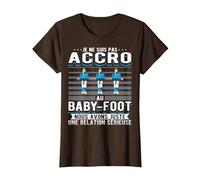 Baby-Foot Humour Baby Foot T-Shirt, Femme, Marron, S