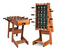 Baby-Foot Pliable GOPLUS - Table de Baby-Foot d’Intérieur 69x36,5x71 CM - 18 Figurines, 2 Marqueurs, 2 Balles