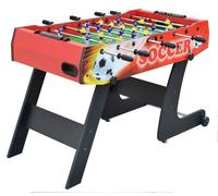 Baby-Foot Pour Enfants 6+ Et Adultes Rouge Mdf + Plateau Pliant