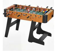 Baby-foot - SPORTNOW - pliable - 2 balles, 22 joueurs, 2 compteurs de points manuels - en bois - 118 x 107,5 x 78 cm - marron