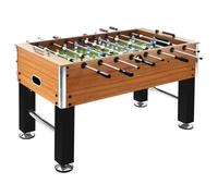 vidaXL Baby-foot en acier 60 kg 140 x 74,5 x 87,5 cm marron clair et noir