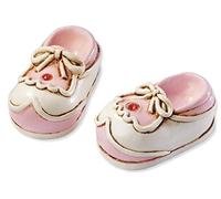 Baby / Geburt Dekoration Décoration de table et de gâteau - Modèle Chaussons de bébé - Rose