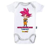 Baby G bé Super Saiyan Divin comme Papa - Goku - Dragon Ball Super - Body Bébé Manches Courtes - Licence Officielle