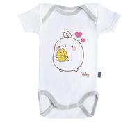 Baby Geek Body bébé manches courtes - Molang et Piu Piu Une Grande Amitié (3-6 mois)