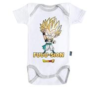 Baby G usion Gotenks - Super Saiyan - Dragon Ball Super - Body Bébé Manches Courtes (6-12 Mois)