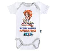 Baby Geek Future Grande navigatrice - Nami - One Piece - Body Bébé Manches Courtes (12-18 Mois)