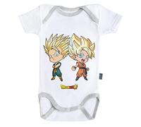 Baby G oten et Trunks - Super Saiyan - Dragon Ball Super - Body Bébé manches courtes (12-18 mois)