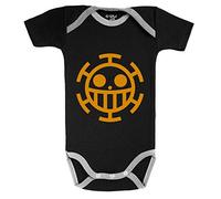 Baby Geek Signe Traffalgar Law - Body Bébé Manches Courtes - Coton - Noir (6-12 Mois)