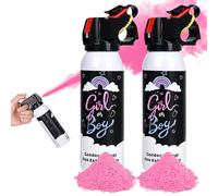 Baby Gender Reveal Fire Extinguisher ; Spray de Poudre Colorée ; Idée 100% Sûre et écologique Pour une Fête de Révélation du Genre du Bébé (pink)